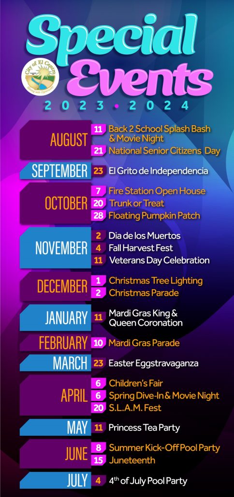 City of El Centro Special Event Calendar